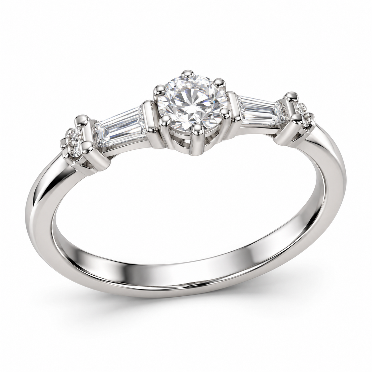ROUND/3 CT /14k WHITEGOLD/DIAMOND BAND