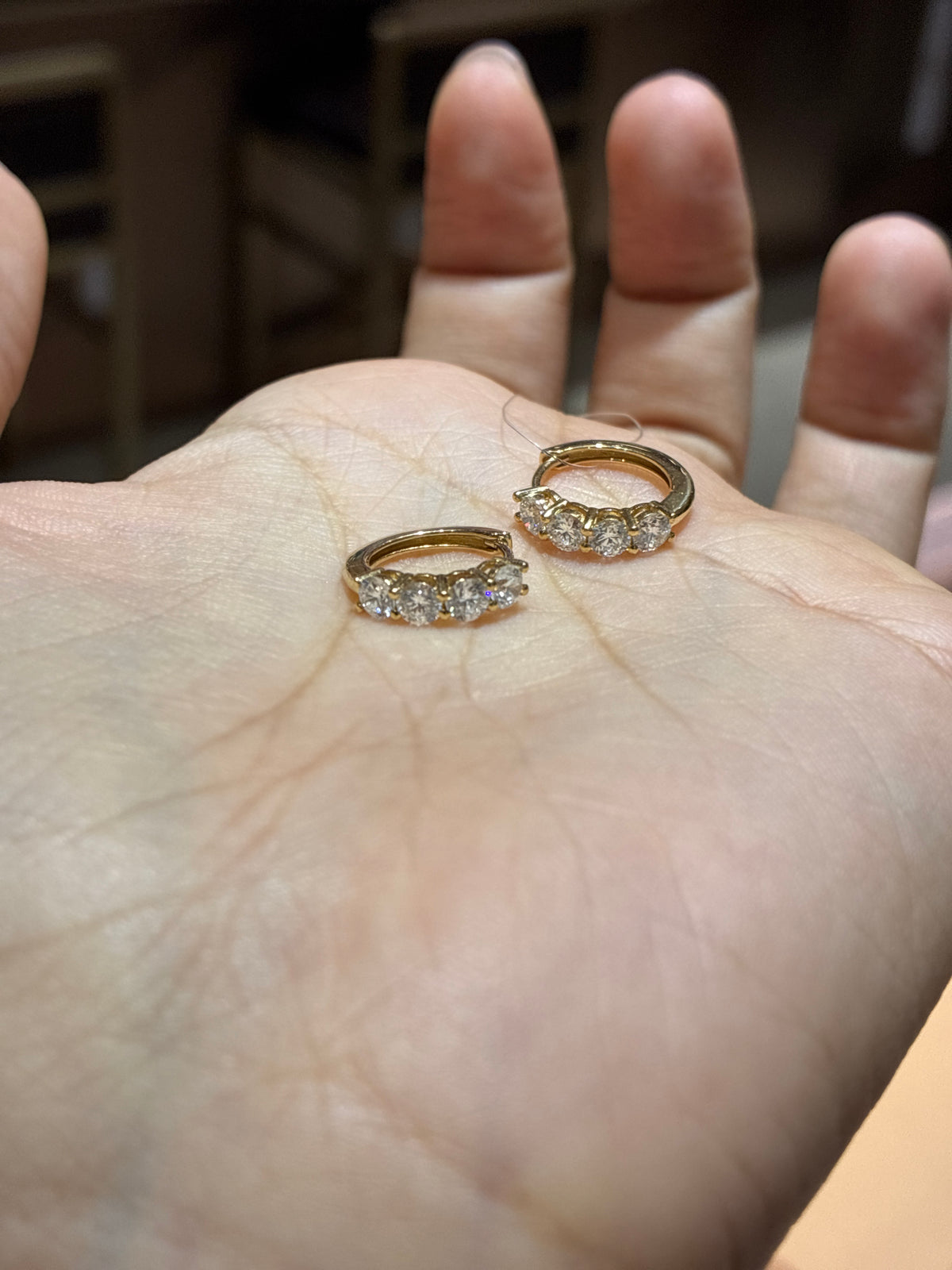 For rebeccasarahstyle //10 points each earring//14k yellow gold //