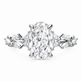 OVAL/5 CT /14k WHITEGOLD/VINE BAND