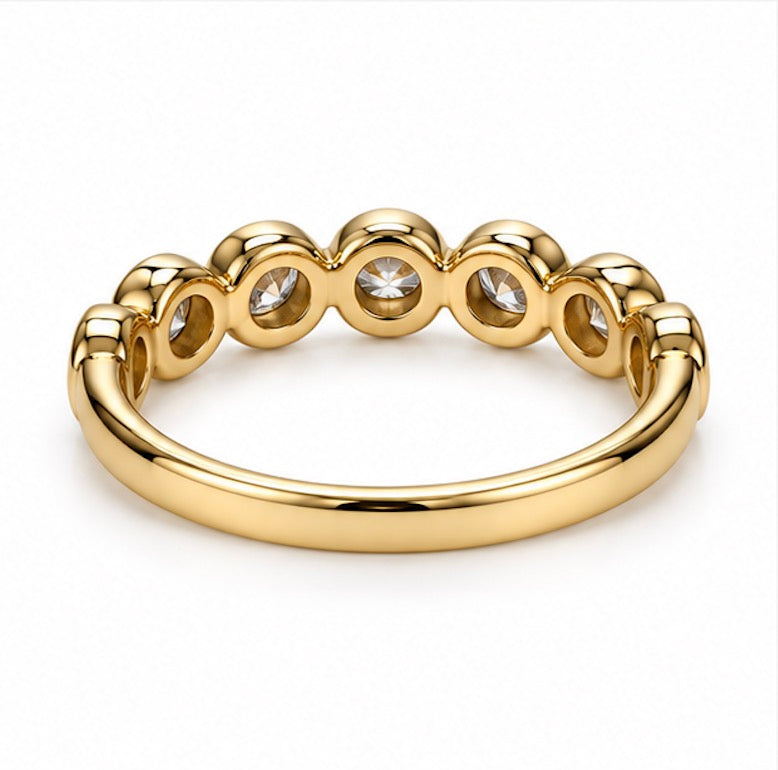 18K ROUND BEZEL FULL-ETERNITY BAND