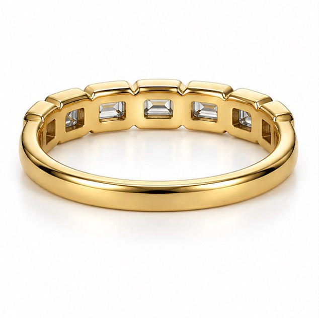 18K EMERALD HALF-ETERNITY BAND 1.02CT TOTAL