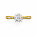 ROUND/1 CT /14k YELLOWGOLD/PAVE BAND, top view
