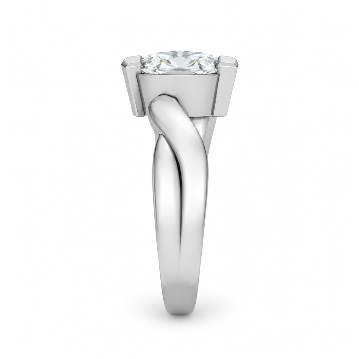 MARQUISE/3 CT /14k WHITEGOLD/VINE BAND, side view