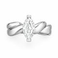 MARQUISE/3 CT /14k WHITEGOLD/VINE BAND, top view