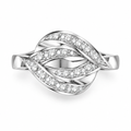 ROUND/14k WHITEGOLD/VINE BAND, front view