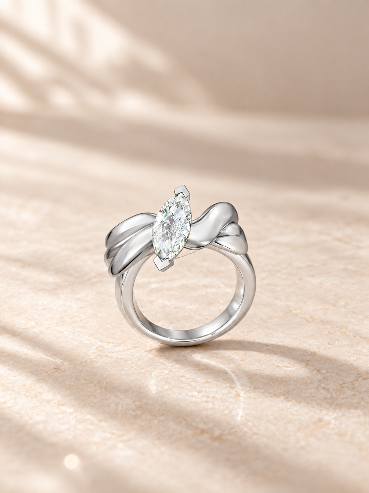 MARQUISE/3 CT /14k WHITEGOLD/VINE BAND, lifestyle view