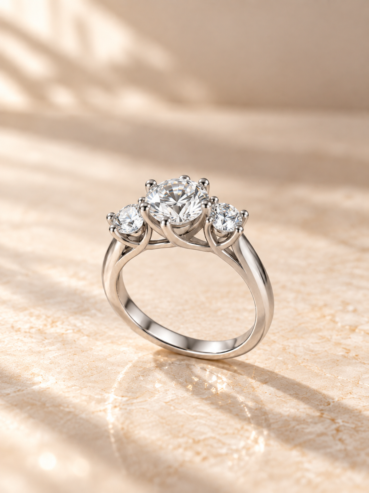 ROUND/3 CT /14k PLATINUM/VINE BAND, lifestyle view