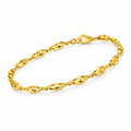 OVAL/14k YELLOWGOLD/OPEN LINK BRACELET, 45-degree view