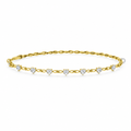 HEART/14k YELLOWGOLD/INFINITY LINK BRACELET, front view