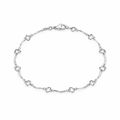 14k WHITEGOLD/CURVED LINK BRACELET, top view