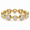 18K ROUND BEZEL FULL-ETERNITY BAND 1CT TOTAL