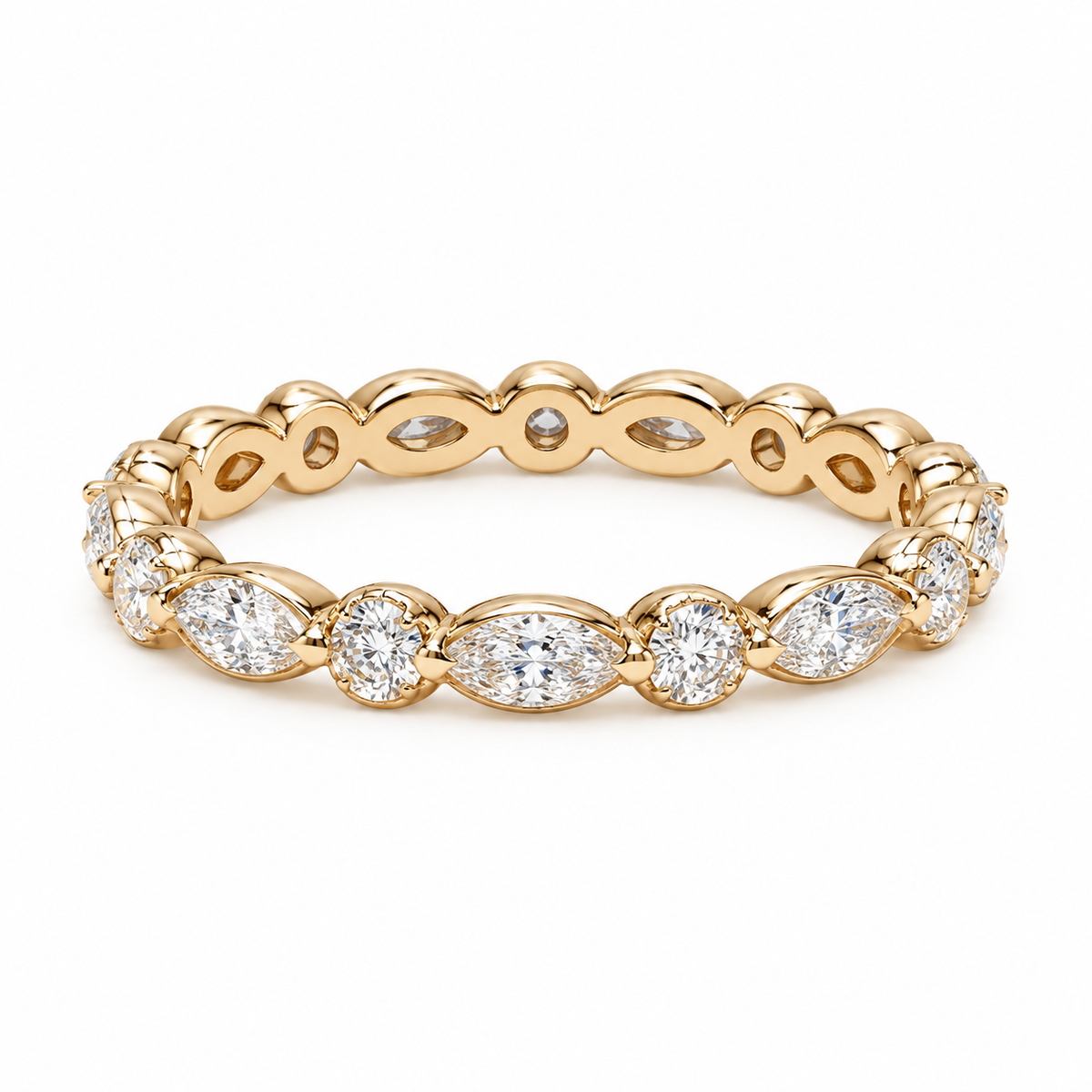 18K MARQUIS FULL-ETERNITY BAND 0.95CT TOTAL