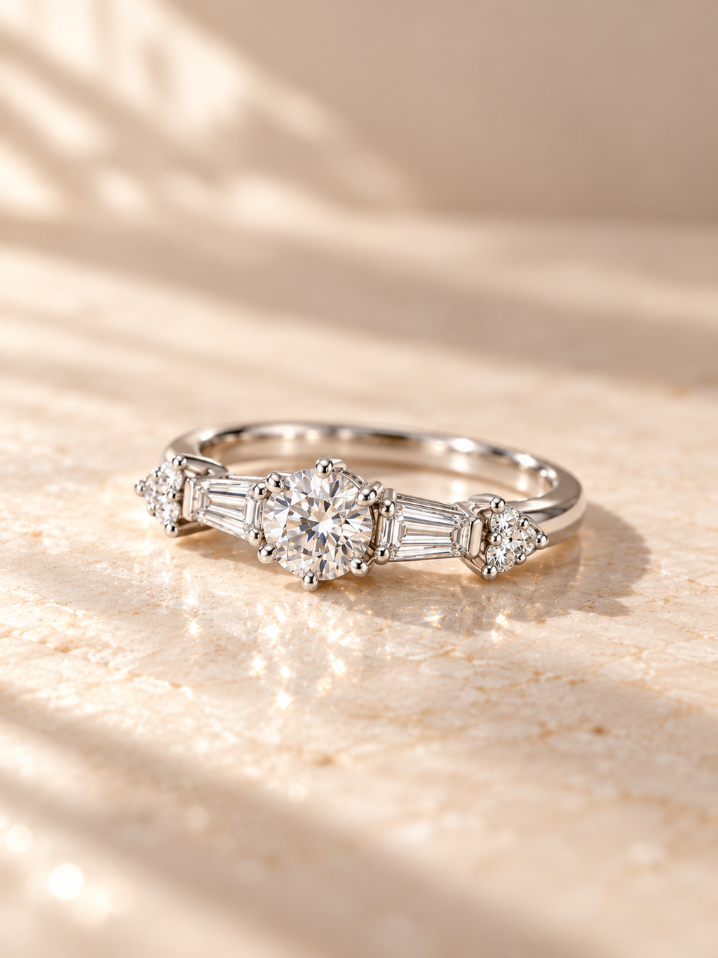 ROUND/3 CT /14k WHITEGOLD/DIAMOND BAND