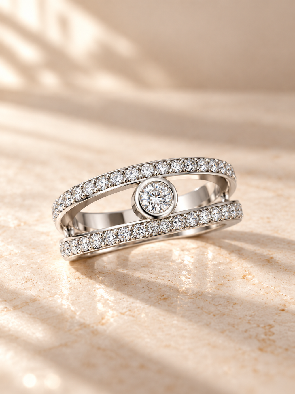 ROUND/1 CT /14k WHITEGOLD/PAVE BAND