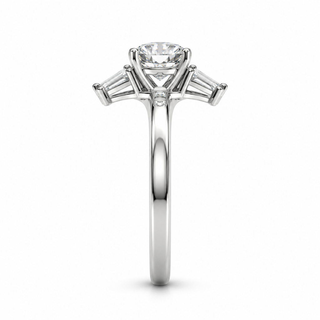 ROUND/3 CT /14k WHITEGOLD/DIAMOND BAND