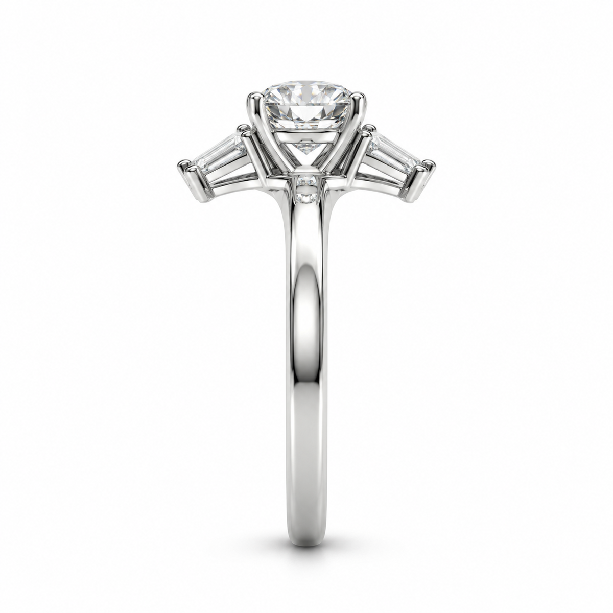 ROUND/3 CT /14k WHITEGOLD/DIAMOND BAND