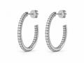 ROUND/14k WHITEGOLD/OPEN HOOP EARRINGS