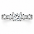 PRINCESS/3 CT /14k WHITEGOLD/CHANNEL SET BAND