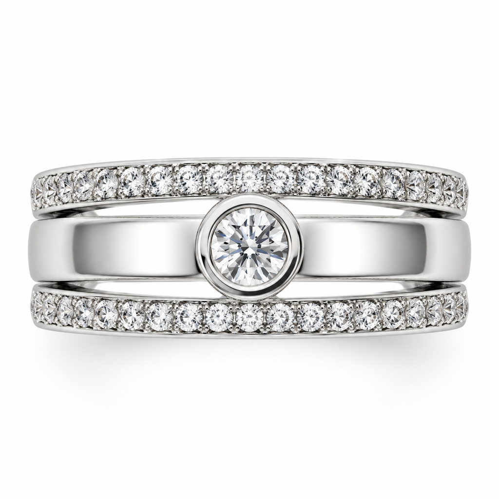 ROUND/1 CT /14k WHITEGOLD/PAVE BAND