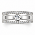 ROUND/1 CT /14k WHITEGOLD/PAVE BAND