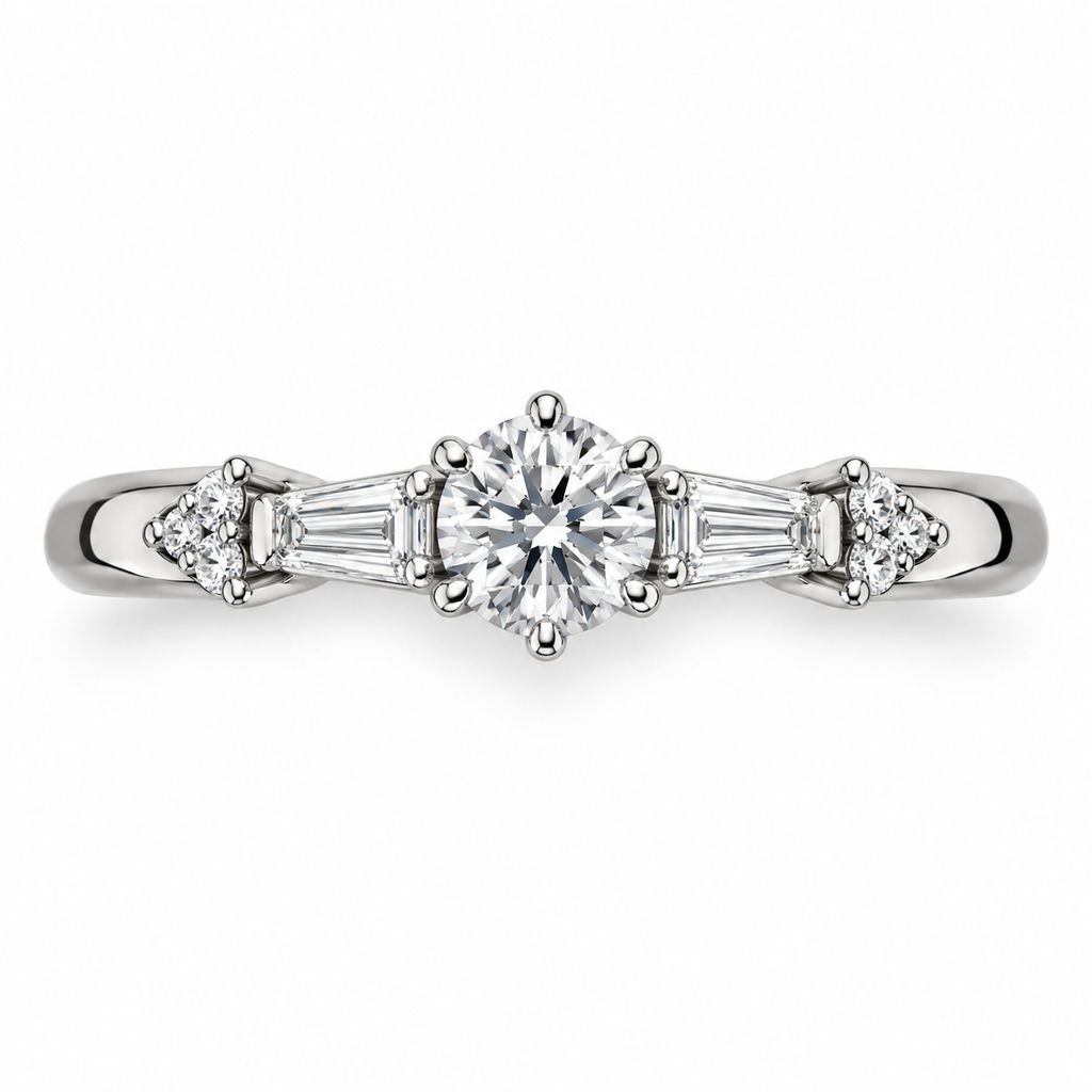 ROUND/3 CT /14k WHITEGOLD/DIAMOND BAND